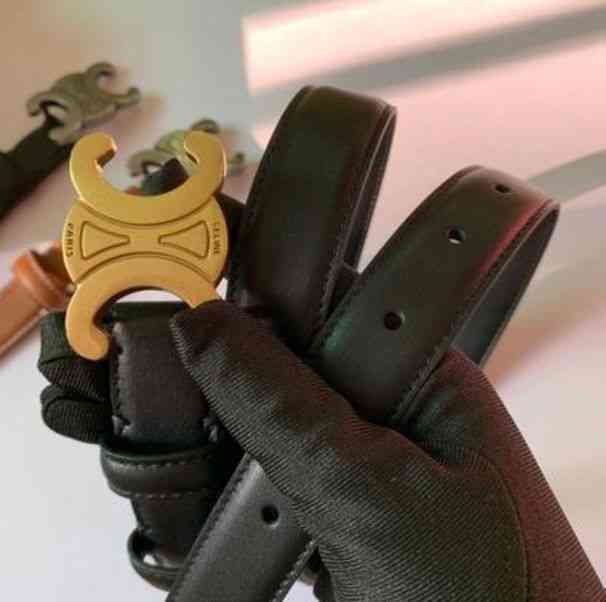 

Designer Belts 2022ss spring and summer leather belt Arc de Triomphe for men women 2.5cm versatile small Anna wm, Black