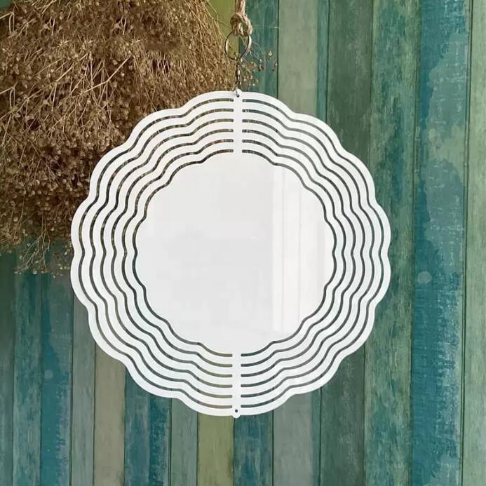 

Christmas Sublimation Wind Spinner Arts and Crafts Sublimated 10inch Blank Metal Ornament Double Sides Sublimated Blanks DIY Home Decoration F0622X08