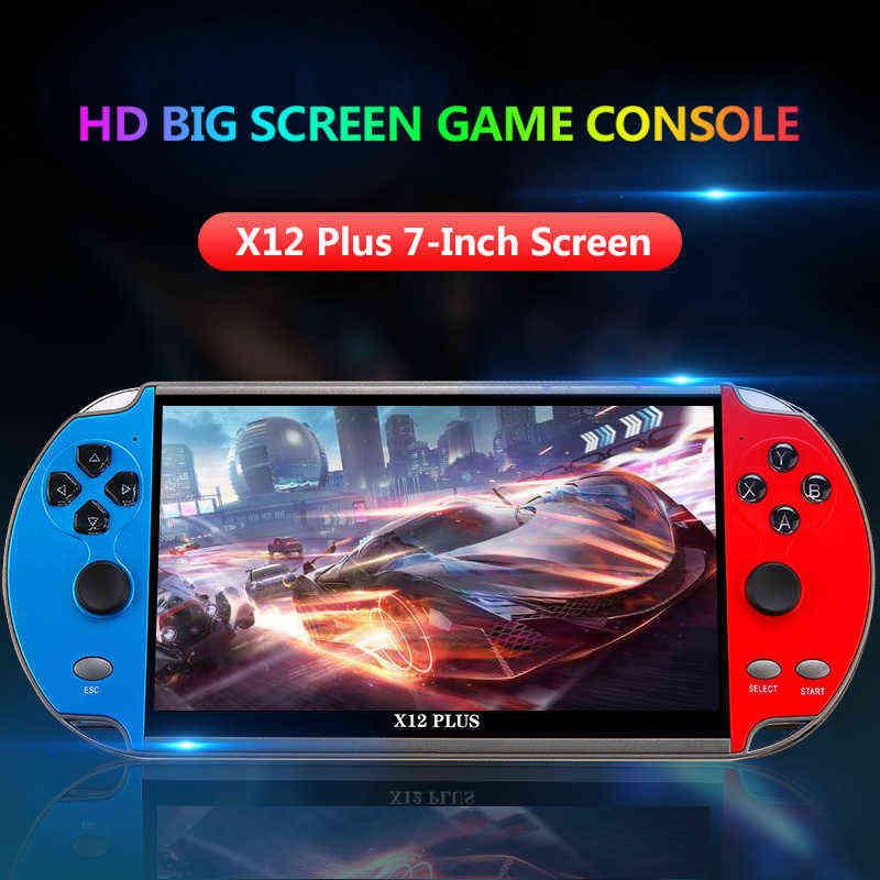 

X7/X12 PLUS Handheld Game Console 4.3/5.1/7.1 Inch HD Screen Handheld Portable Video Player Built-in 10,000 Classic Free Games H220412