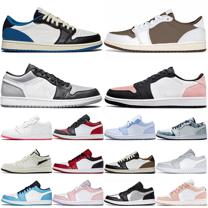 

5A-High quality Jumpman 1s Low Sport Basketball Shoes For Women Mens Reverse Black Toe Mighty Cactus Jack Bleached Coral Edge Glow Diamond Jorden1s Sneakers Trainers, A1 travis scotts reverse mocha 36-46