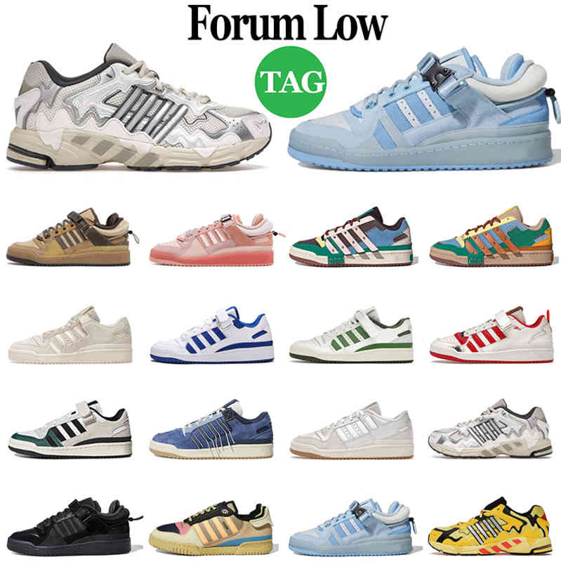 

Designer Bad Bunny Forum 84 Low Casual Shoes Buckle Cream Yellow Blue Tint Easter Egg Patchwork women mens trainers Outdoor Sports Sneakers IYY5