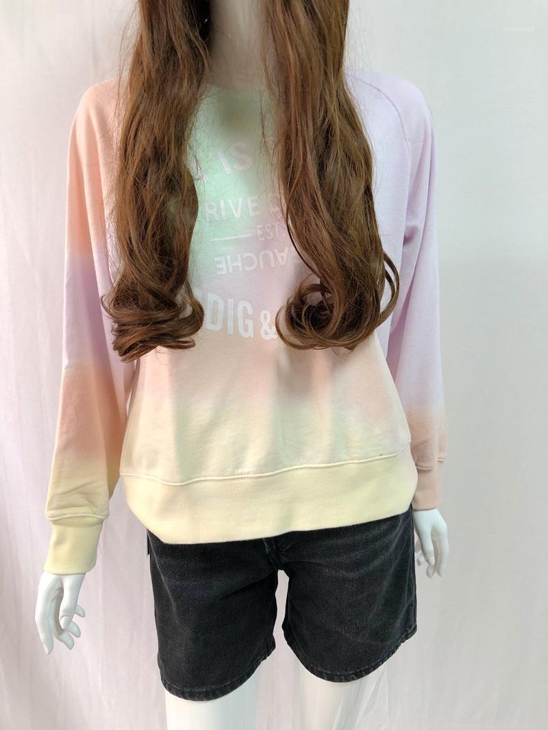 

Women's Hoodies & Sweatshirts Ins French Chic Jumper Spring Autumn Women Hoodie Letter Embroidery Blue/ Pink Girls Sweatshirt