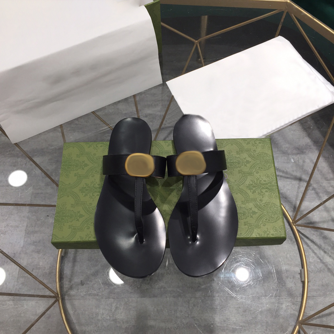 

Designer Slides Women Slippers Sandals Beach Slide Flip Flops Fashion Flat Bottomed Summer Girls Leather Rubber Black Pink Slipper With Box