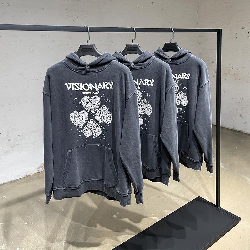 

Men's Hoodies & Sweatshirts 2022 Hoodie Oversized Love Letter Print Sweatshirt Harajuku Mens Streetwear Vintage Hooded Hip Hop Pullover Cott, Black
