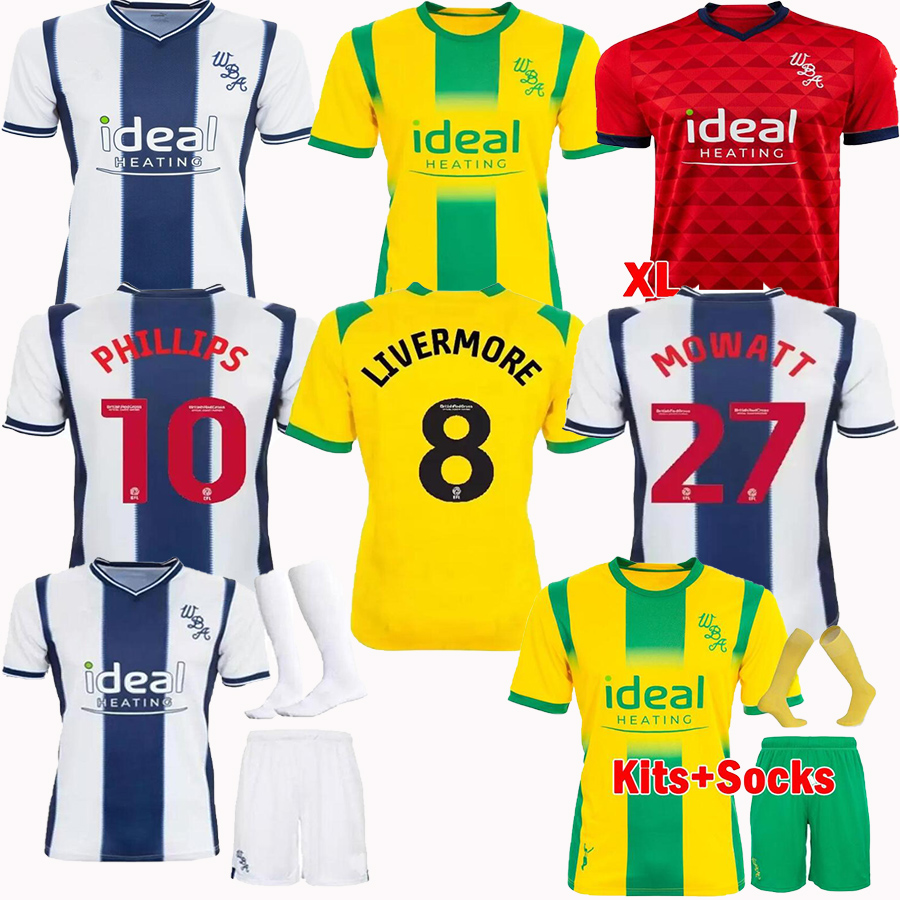 

2022 2023 WEST Bromwich BROM soccer jerseys 22 23 Albion amiseta de futbol Robson Kanu Robinson GRANT Mowatt men kids kit socks full sets jersey football shirt uniform, 22-23 away