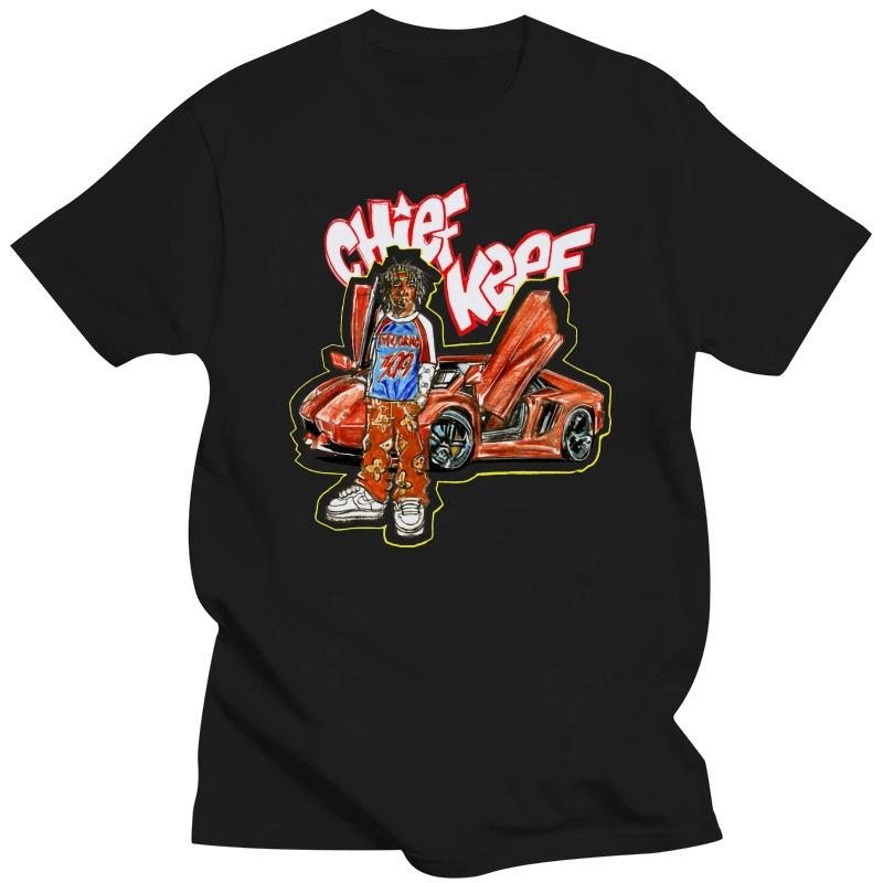 

Men's T-Shirts Man Clothing Chief Keef Hip Hop T ShirtMen's, Blackmen
