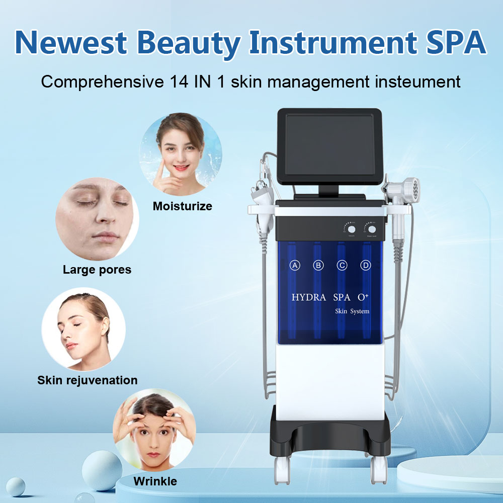Multi-Functional Beauty Equipment hydra dermabrasion skin scrubber for deep cleaning oxygen spray water suppliment bio three polor rf lifting and-image-762132596