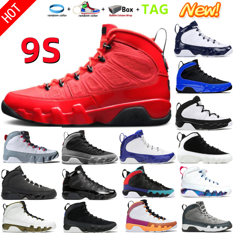 

New Arrival 9 IX 9S Men Basketball Shoes Particle Grey Chile Fire Red Anthracite Bred University Blue UNC Cool Grey Statue Change The World Man Sport Sneakers Trainers, Shoebox