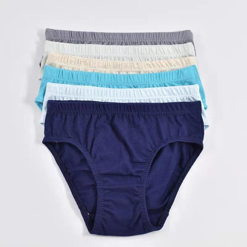 wholesale 6pc boys girls solid underwear baby briefs kids panties for children 210 years-image-774847400
