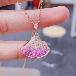 Stainless Steel Natural Stone Pendants Mixed Abalone Shell Sapphire Necklace Tray Linked Heart-image-749229687