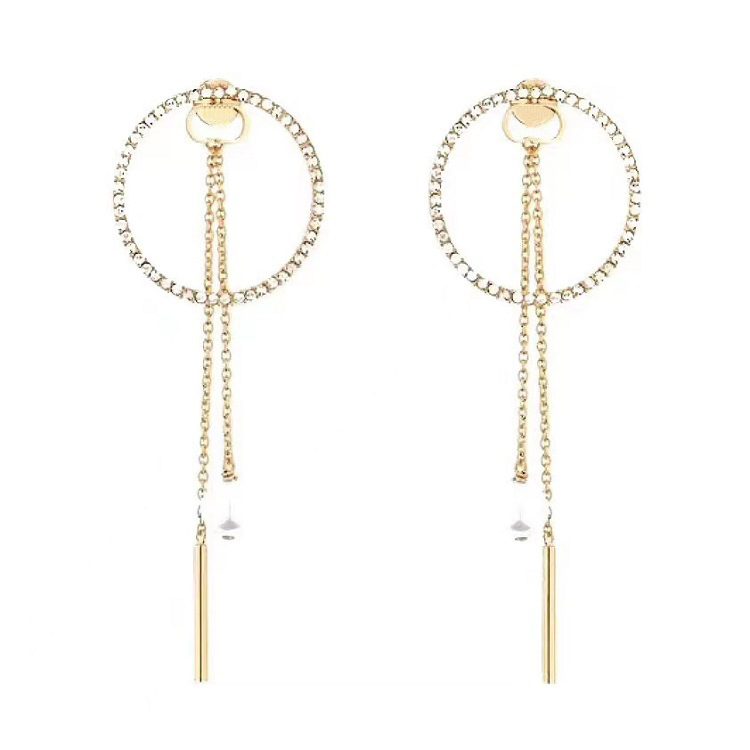 

Women Luxury Dangle Earrings 925 silver Stud High Quality Designer Jewelry For Lady Wedding Engagement Gift Star Letter Pearl Chandelier Earring With Box