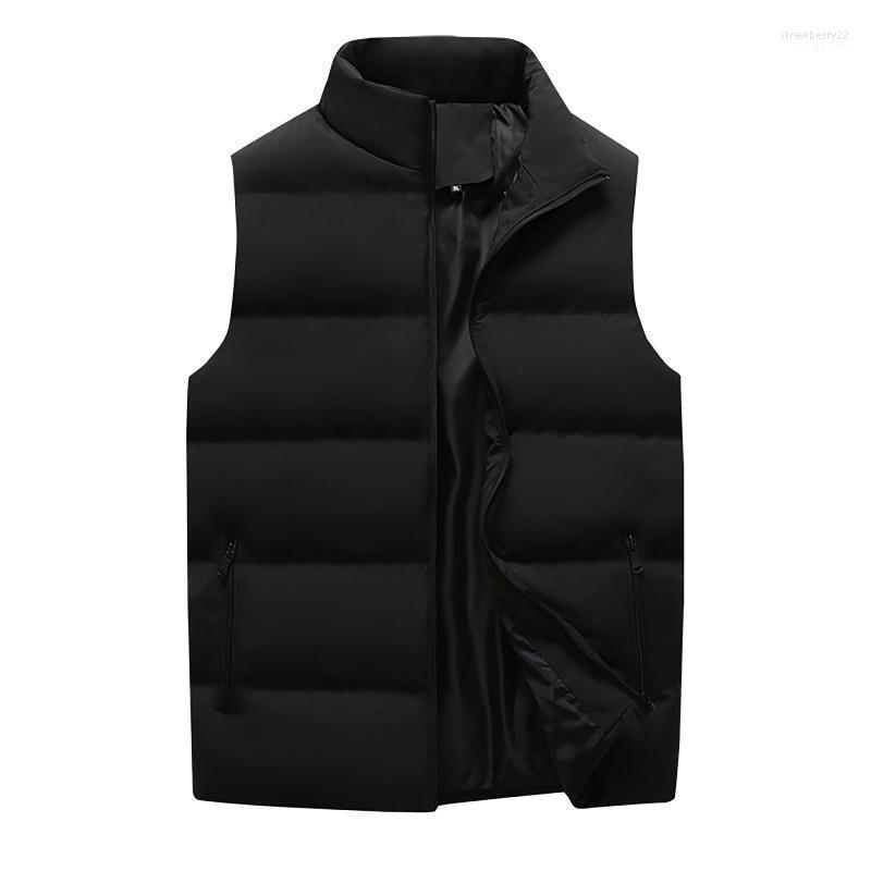 

Men's Vests Fashion Autumn Winter Casual Zipper Sleeveless Jackets For Men Solid Color Coat With Pockets Casacos Stra22