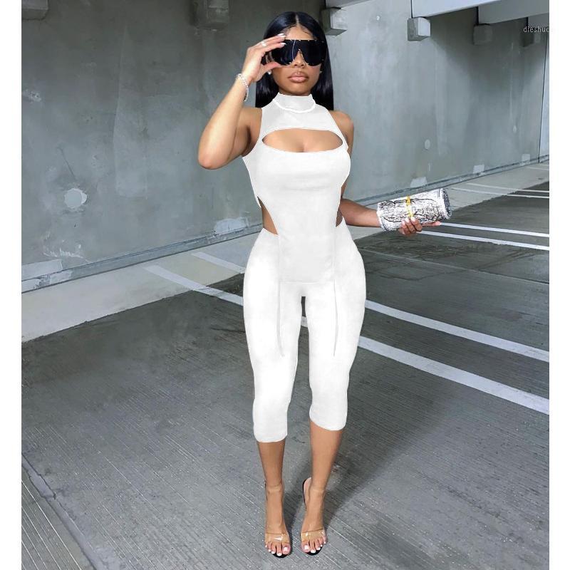 

Women' Two Piece Pants 2022 Women Tracksuit Sportsuit Hollow Out Top And Has Stretch Fitness Summer Clothes For Outfit, White