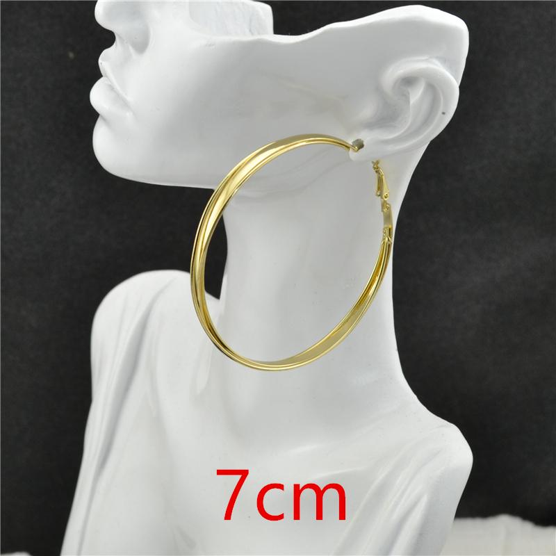 

Hoop & Huggie Earrings For Women Large Circle Gold Silver Plated Fashion Jewelry Wild Exaggerated Personality Style Young Girl EarringsHoop
