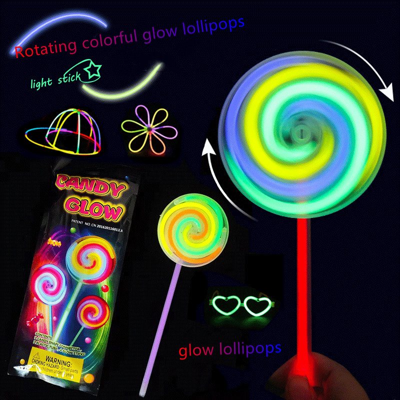 

Brand New Kids Toys Glowing Lollipop Spinning Pinwheel Party Carnival Surprise Wholesale