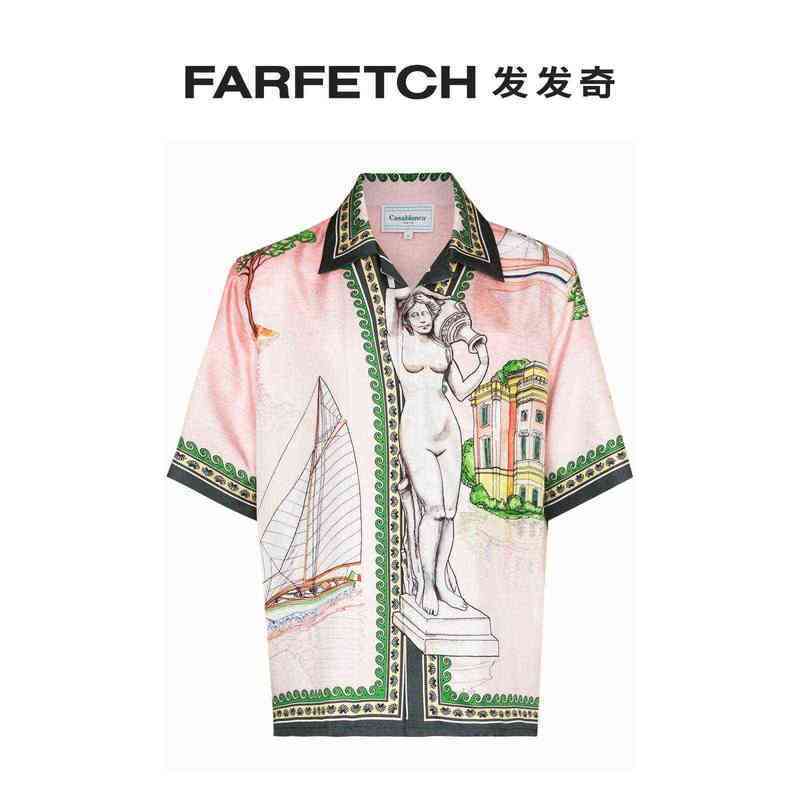 

Designer Lago Casablanca 50 Menx Browns De Casa Shirt, Pink