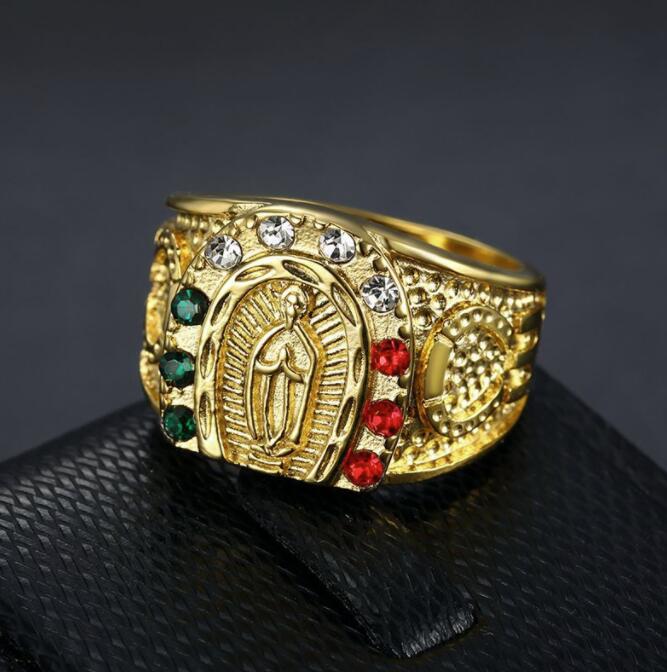

Hip Hop Rock Color diamond Ring Men Antique Jewelry Shining Zircon Ring Party Accessory Birthday