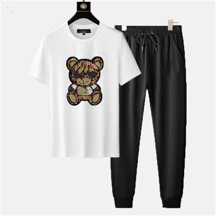 

Mens Designers Tracksuit Set Running 2022 Fashion Men Tracksuits Letter Slim Clothing Track Kit Casual Sports Short sleeve Suit Asian size DC27