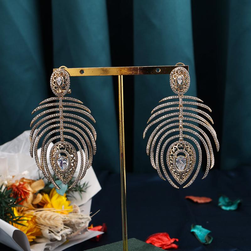 

Dangle & Chandelier Zircons Classic Trendy Cubic Zirconia Crystal Bridal Earrings Wedding Jewelry For Brides Bridesmaid Party Luxury Jewelle