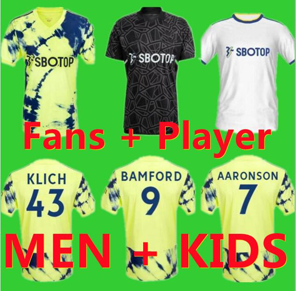 

22 23 BAMFORD Soccer Jerseys Adams Aaronson Leeds Unitedes HARRISON home away 2022 2023 Llorente Luis Sinisterra football shirt Uniforms kids sets player version, Kids size