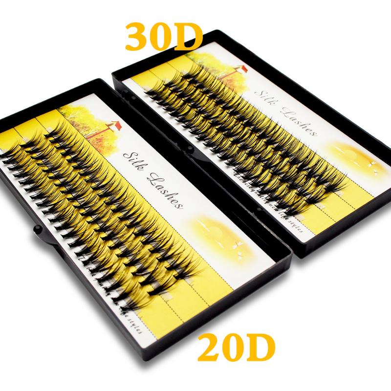 

False Eyelashes 20D/30D/40D/50D Natural Mink 3D Russian Volume Super Soft Cluster Silk Lashes Individual Makeup Extension Faux CiliasFalse