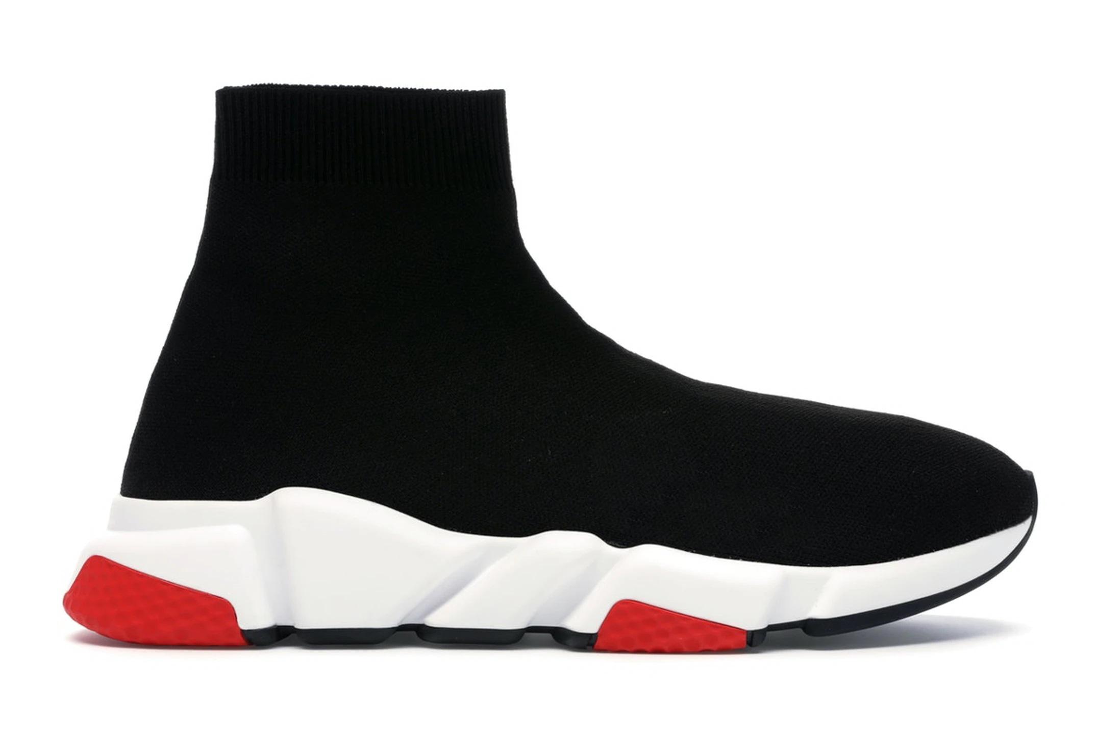 

man woman speed trainer Sock 1.0 Boots Walking Shoe Original Lady Black White Red Lace Socks Sports Sneakers 2.0 Top Boot Clear Sole runner Sneaker Casual Shoes, 09