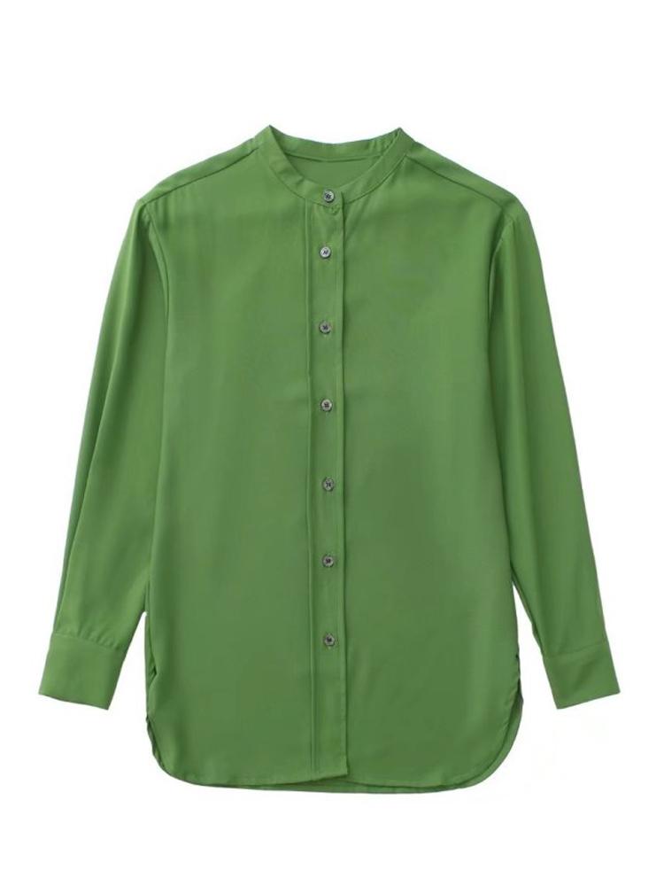 

Women' Blouses & Shirts Women Top Solid Color Buttoned Shirt Women' Long Sleeve 2022 Office Lapel Fashion Chic Commuter ShirtWomen, Ae116tops