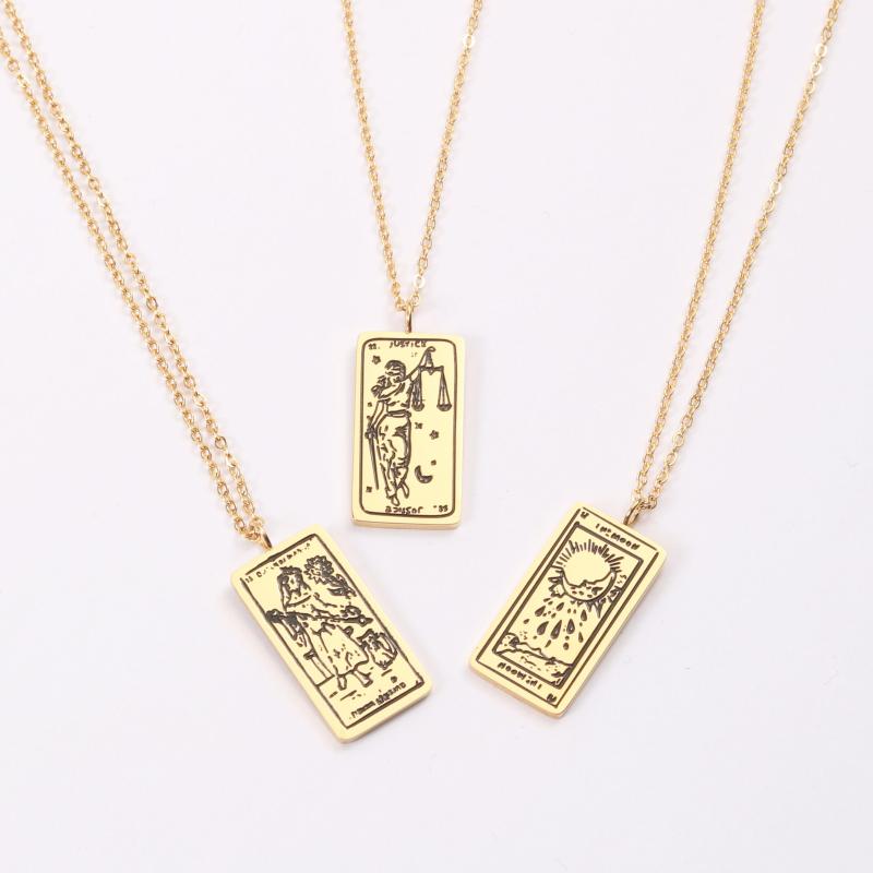 

Pendant Necklaces Stainless Steel Geometric Designer On For Necklace Plated Gold Women's 2022 Trends Accessories Luxury Fashion Jeweller