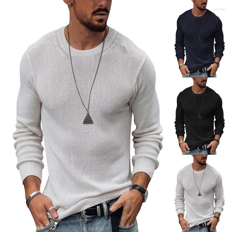 

Men's Sweaters Debracat White Knit Long Sleeve Sweater Solid Warm Bottoming Shirt Casual Fitted Undershirts Jumper Pullover Men Tops Jemi22