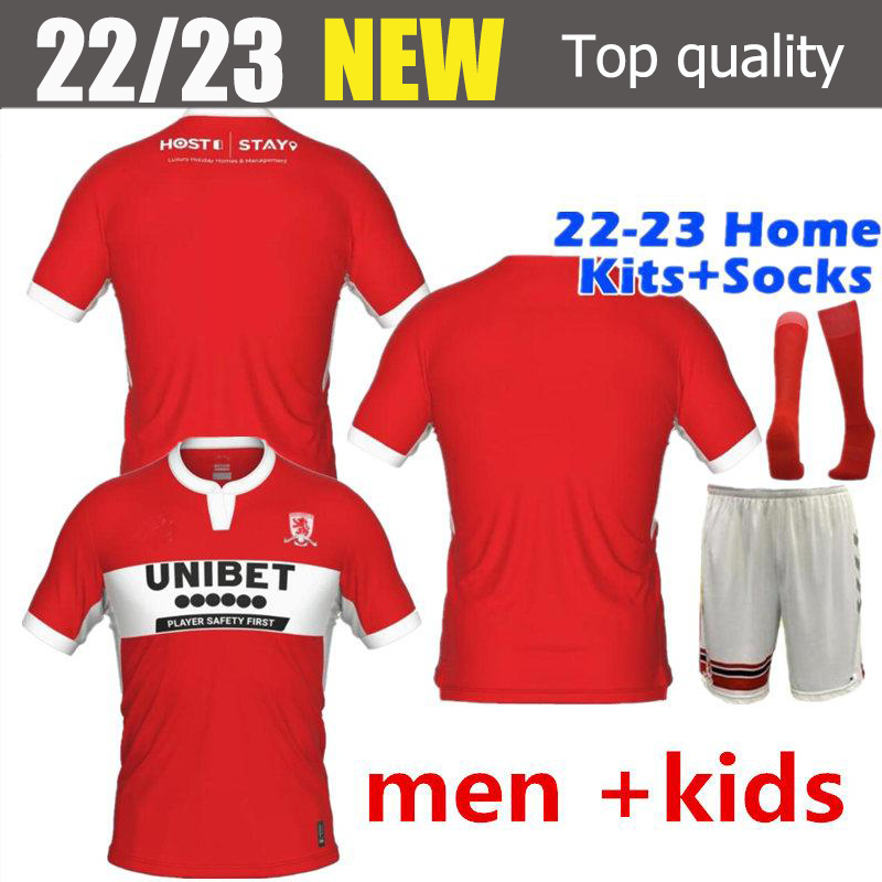 

22 23 Middlesbrough Soccer Jerseys 2022 2023 TAVERNIER PAYERO HOWSON MCNAIR BOLA Home Football Shirt Uniforms KIDS KITS HOGAN DEAN BELA PEDERSEN