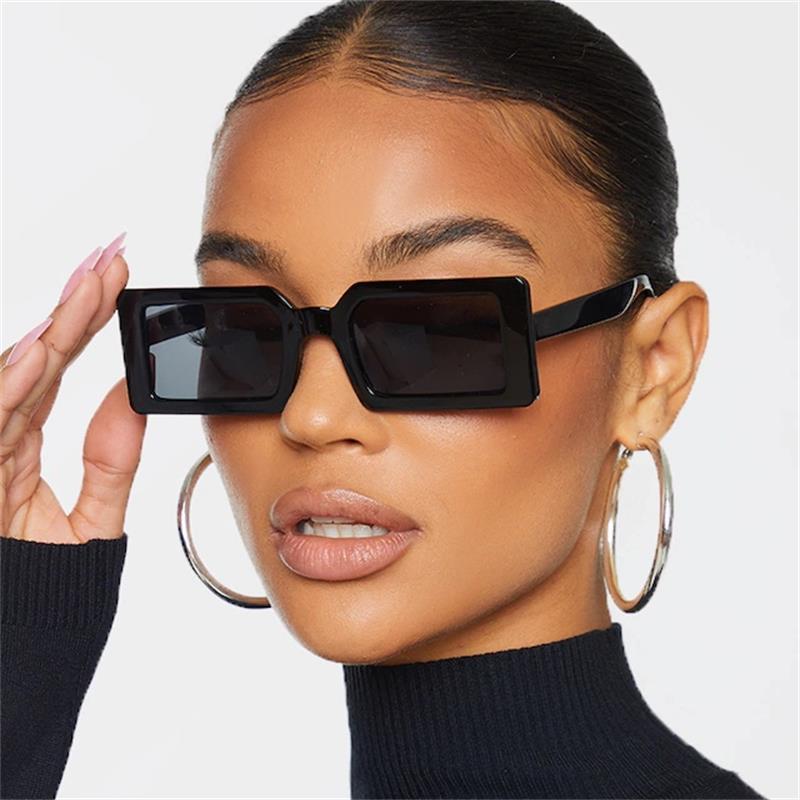 

Sunglasses Luxury Designer Black Square Women Men 2022 Trendy Small Rectangle Sun Glasses For Female 90s Aesthetic Shades Glasse