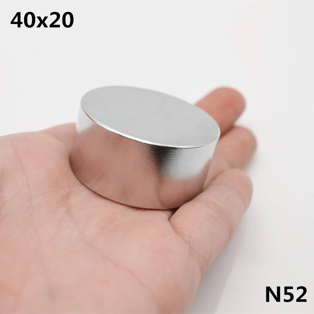 

Other Building Supplies 1pcs N52 Neodymium magnet 40x20 mm super strong round Rare earth powerful NdFeB speaker magnetic 40*20mm disc gallium metal