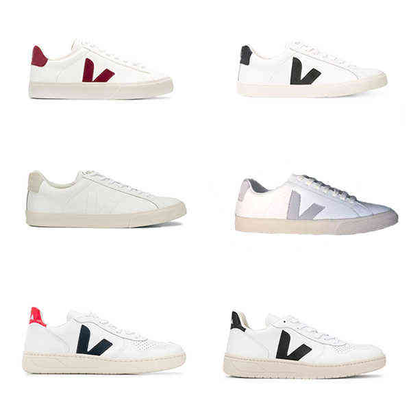

Veja 2023 New Sneakers Men Calfskin Shoes Vintage White Platform Casual Shoes Classic Women Running Trainer, Color 4