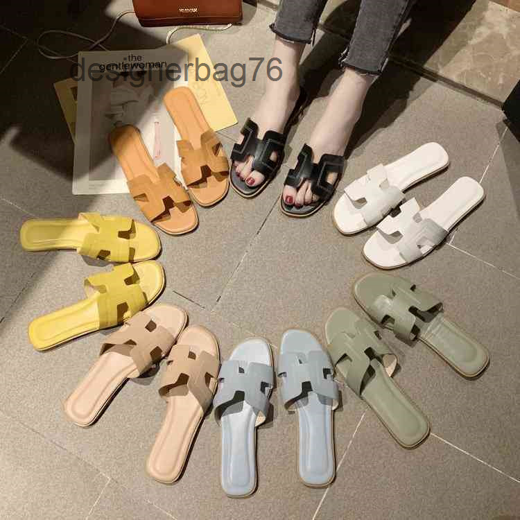 Herme slipppers Sandals designer h women slippers shoes Running in Multi-color Summer Popular Fashion Leather h Flat Bottomed Sandals