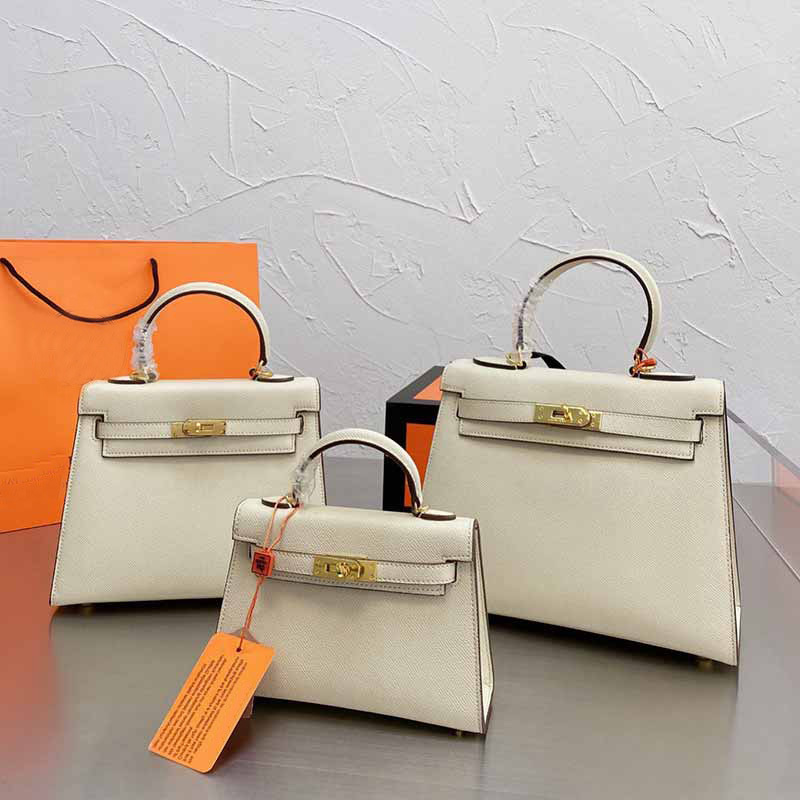 

Women Bag Palm Grain Calf Leather Handbag High Quality Hardware Belt Purse With Silk Ribbon nice