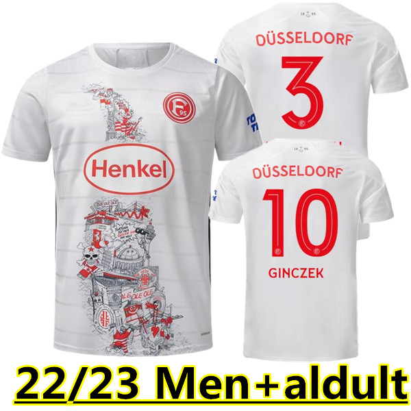 

22 23 Fortuna Dusseldorf Special Edition Mens Soccer Jerseys GINCZEK KLAUS PETE BODZEK PLEDL Football Shirt Adult Short Sleeve 666, Black