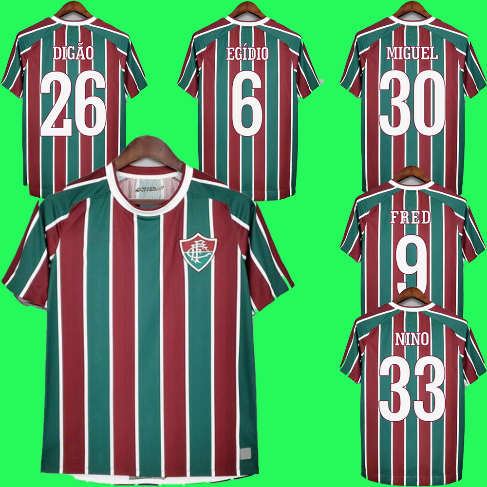 

21 22 Fluminense Mens Soccer Jerseys MIGUEL PH GANSO Home Green Red 3rd Football Shirt NINO EGIDIO LUCCA FRED Short Sleeve Uniforms