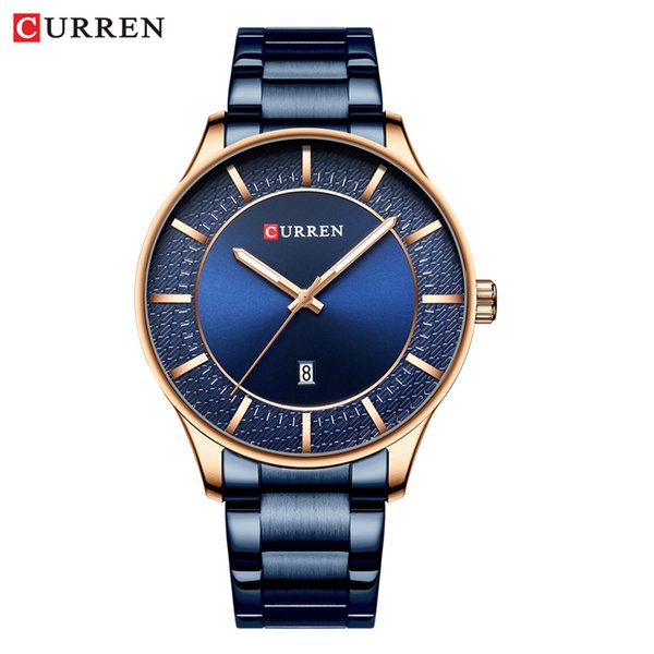 

2022 CURREN watch Relogio Masculino Fashion Male Clock Man Stainless Steel Band Men Quartz with Date Casual Business gift C5, C1