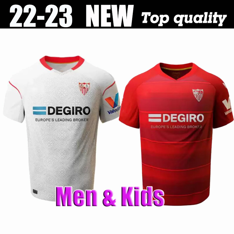 

22 23 SevillaS soccer jersey GOMEZ RAKITIC L.OCAMPOS NAVAS SUSO MUNIR Y.EN-NESYRI 2022 2023 Men Kids Kits football shirts Martial Rafa Mir LAMELA Diego Carlos TOP, 22/23 home