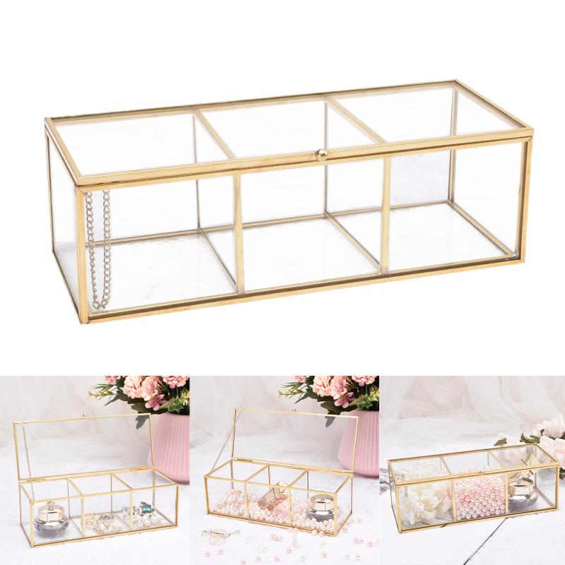 

Storage Boxes & Bins Multifunction Cosmetic Box Makeup Brush Organizer Glass Transparent Bathroom Dressing Vanity Desk Cosmetics Holder, As pic