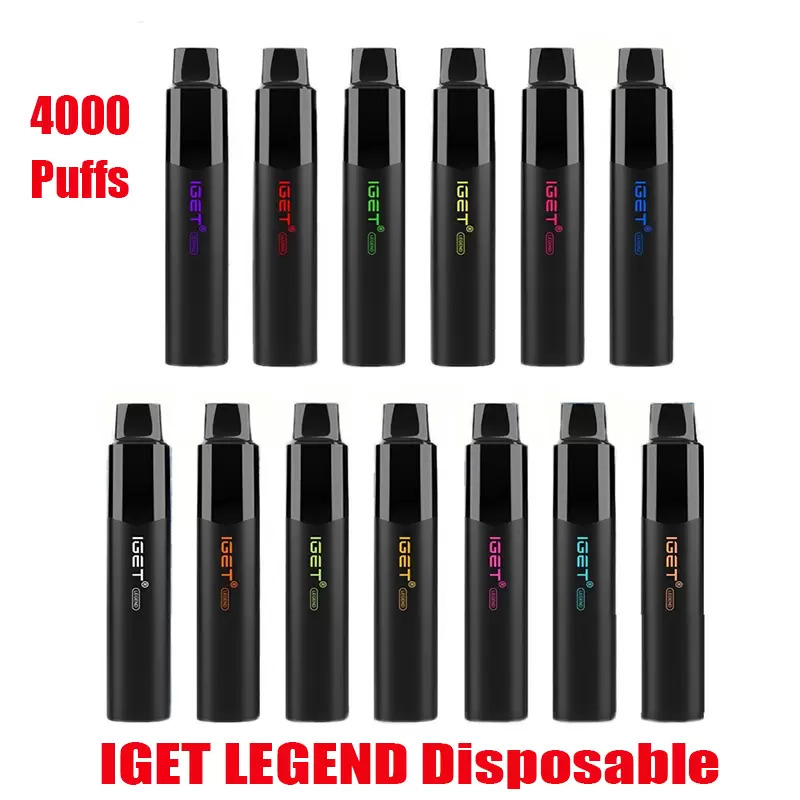 

Authentic IGET LEGEND Disposable E Cigarettes Pod Device Kit 4000 Puffs Powerful Battery 12ml Prefilled Cartridge Vape Pen Original VS Bar Plus XXL Max King