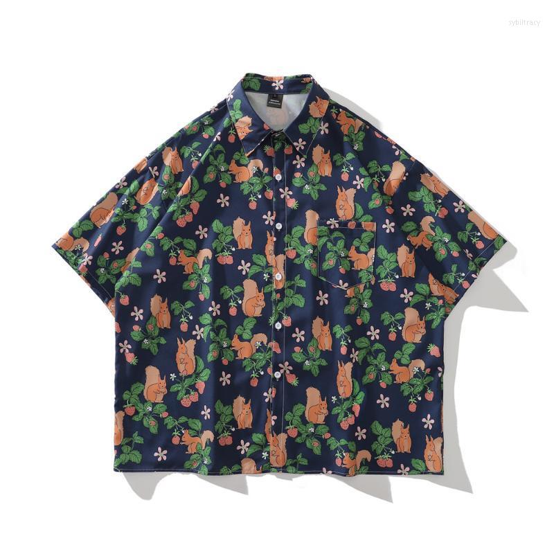 

Men' Casual Shirts Street Printed Short Sleeve Shirt Men 2022 Hawaii Beach Oversize Women Fashion Harujuku For 30729Men' Sybi22, Black