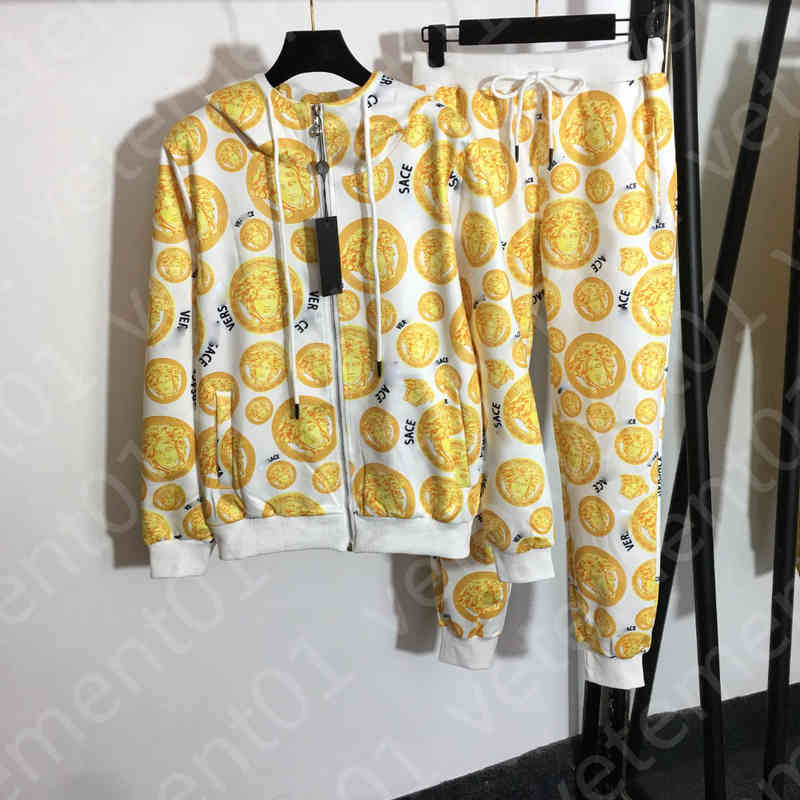 

Designer Womens Two Piece Pants Brand Logo Fashion Print Jacket Slim Fit High Waist Pant Suit Retro Style Comfortable Luxury Women Clothing, Additional shipping