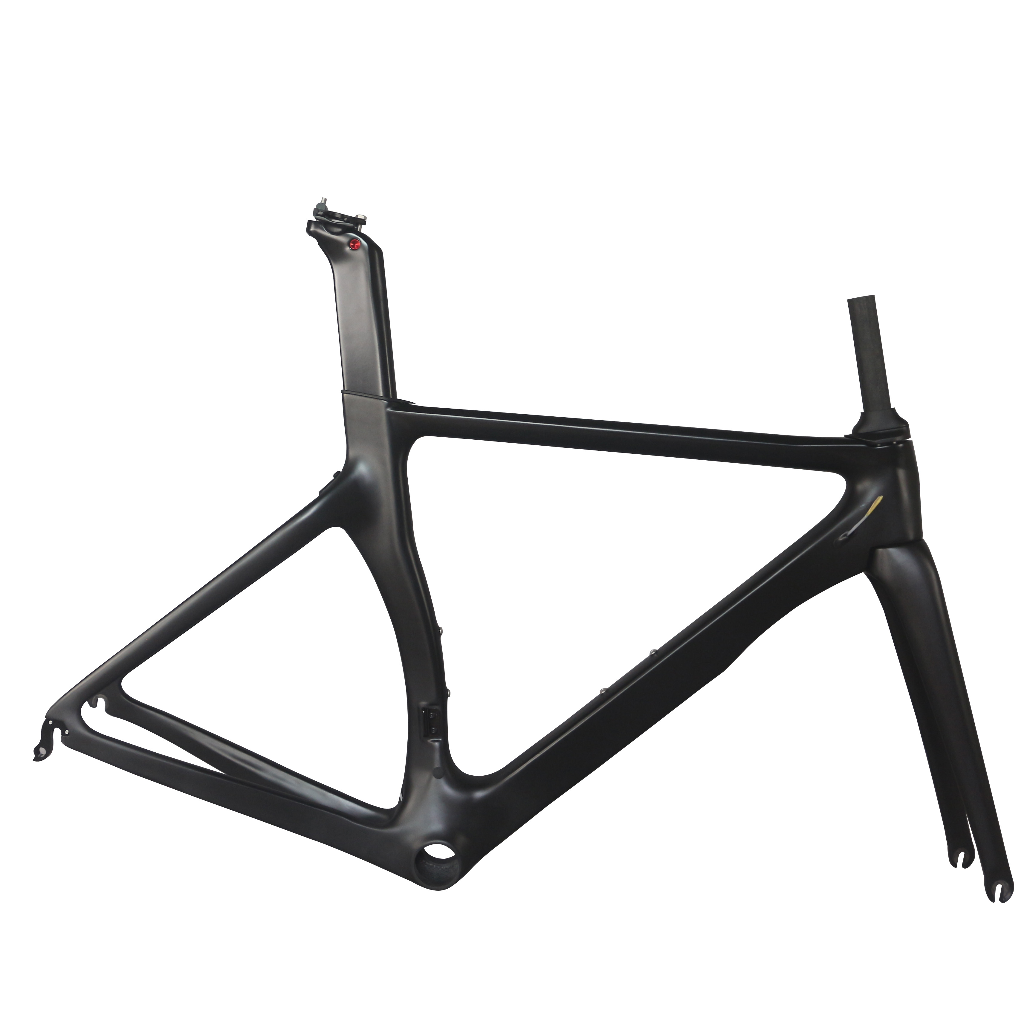 

Tantan factory new aero racing road bicycle frame TT-X2 design all black color carbon fibre
