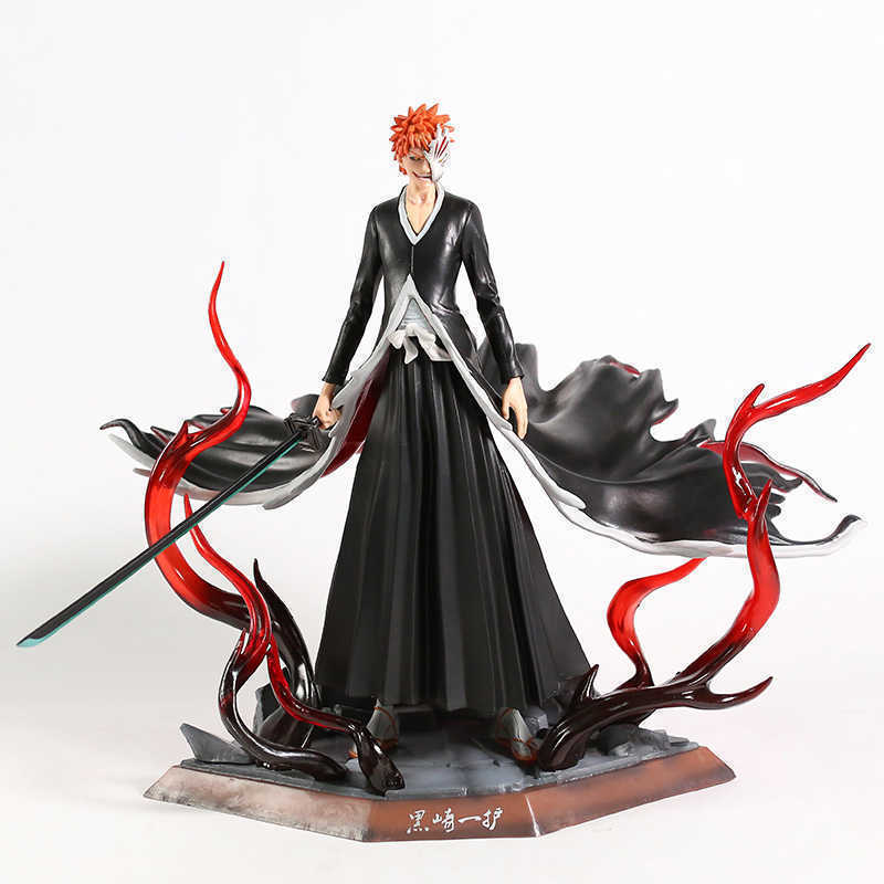 

Bleach Ichigo huiya01 Kurosaki Hollow Mask Ver. GK Statue PVC Figure Collectible Model Toy Q0621, No box