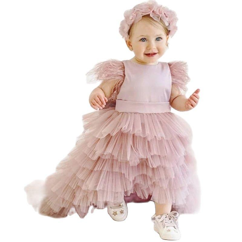 

Girl's Dresses Princess Dress For Baby Girls Party 1 Year Birthday Clothing Christening Gown Vestido InfantilGirl's, Green
