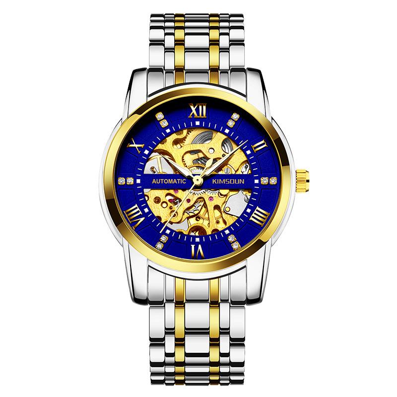 

Wristwatches Hollow Men's Automatic Mechanical Watch Luxury Waterproof For Man Skeleton Transparent Stainless Steel BandWristwatches