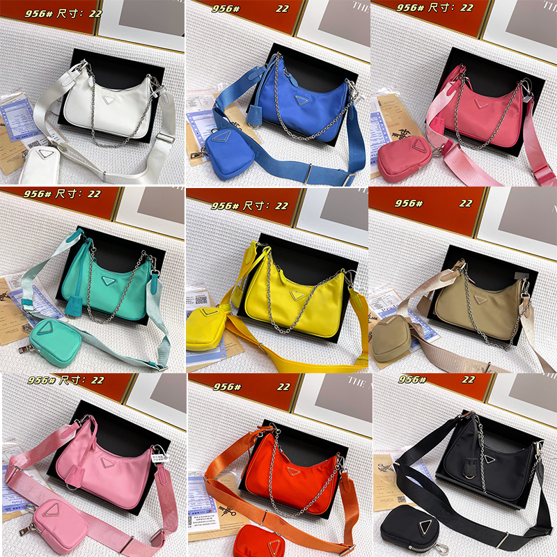 

designer handbag nylon messenger bag classic three-piece suit ladies underarm shoulder cross body wallet fashion retro star style multicolor, Customize