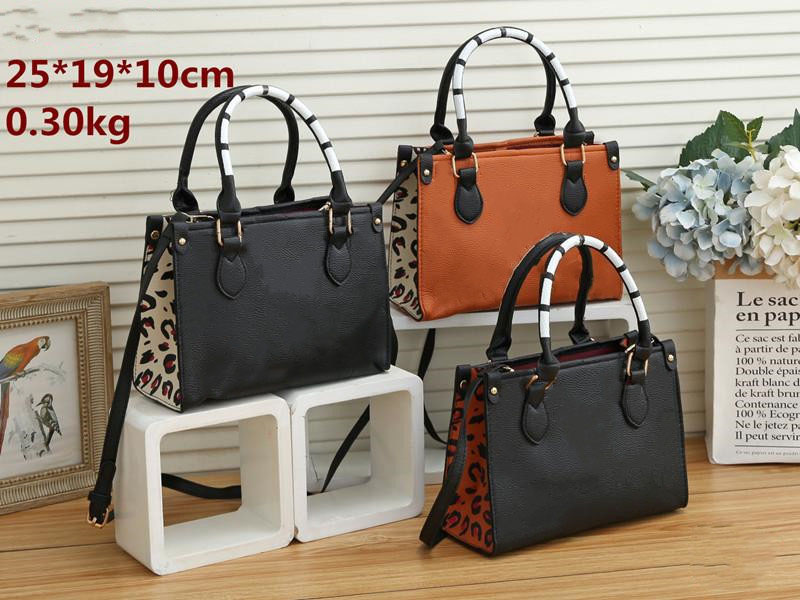 

ZZ Designer Women ONTHEGO PM tote shopping Bag PU Leather Wild at Heart Embossing leopard-print luxury Handbag Purse Totes ShoulderBag Crossbody Clutch, Extra shipping