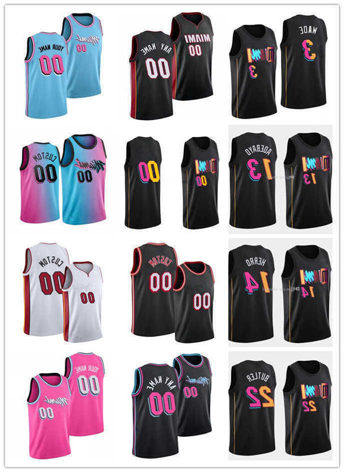 

Custom Miami''Heat''Jimmy 22 Butler Tyler 14 Herro Bam 13 Adebayo Kyle 7 Lowry Victor 4 Oladipo Duncan 55 Robinson avonte 15 Smart Basketball Jersey, Colour